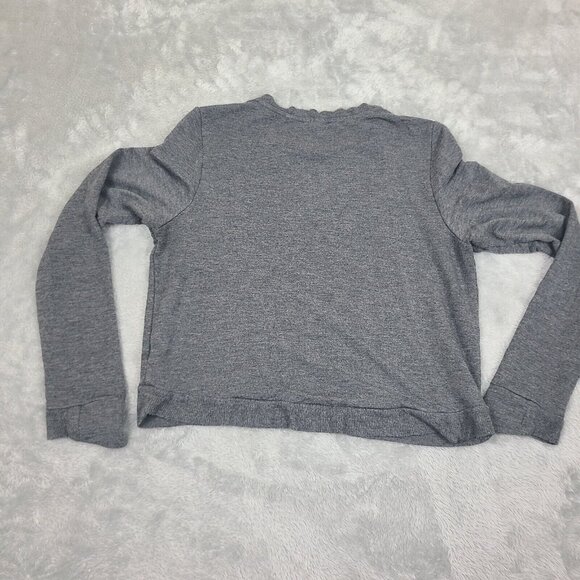 Gymshark Solace sz Sm Womens Gray Cropped Long Sleeve Athletic Pullover Sweater - Picture 7 of 7